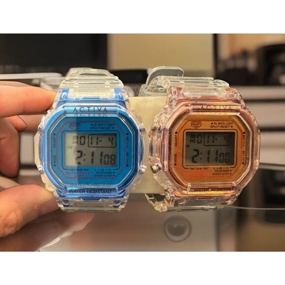 Activa X Invicta Men's & Women's Digital Watches Blue/Rose Gold 495494 (Set) - Picture 1 of 10